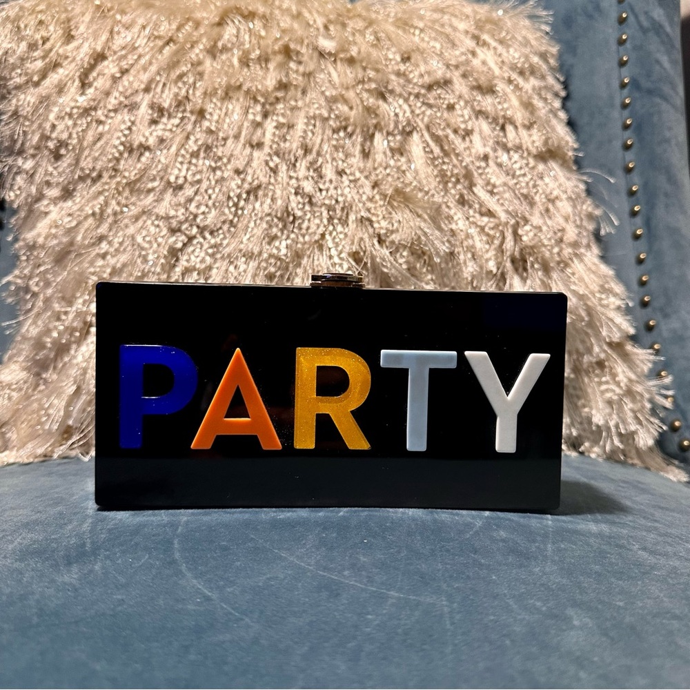 MILLY party acrylic plastic clutch